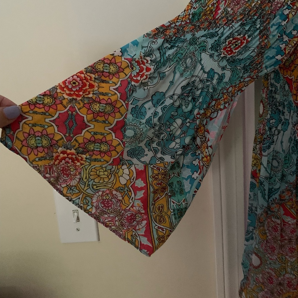 BoHo flowered blouse